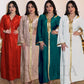 Siskakia Dubai Hooded Abaya Dress for Women France Velvet Ribbon Long Sleeve Moroccan Turkish Arabic Muslim Clothes Red 2020 New