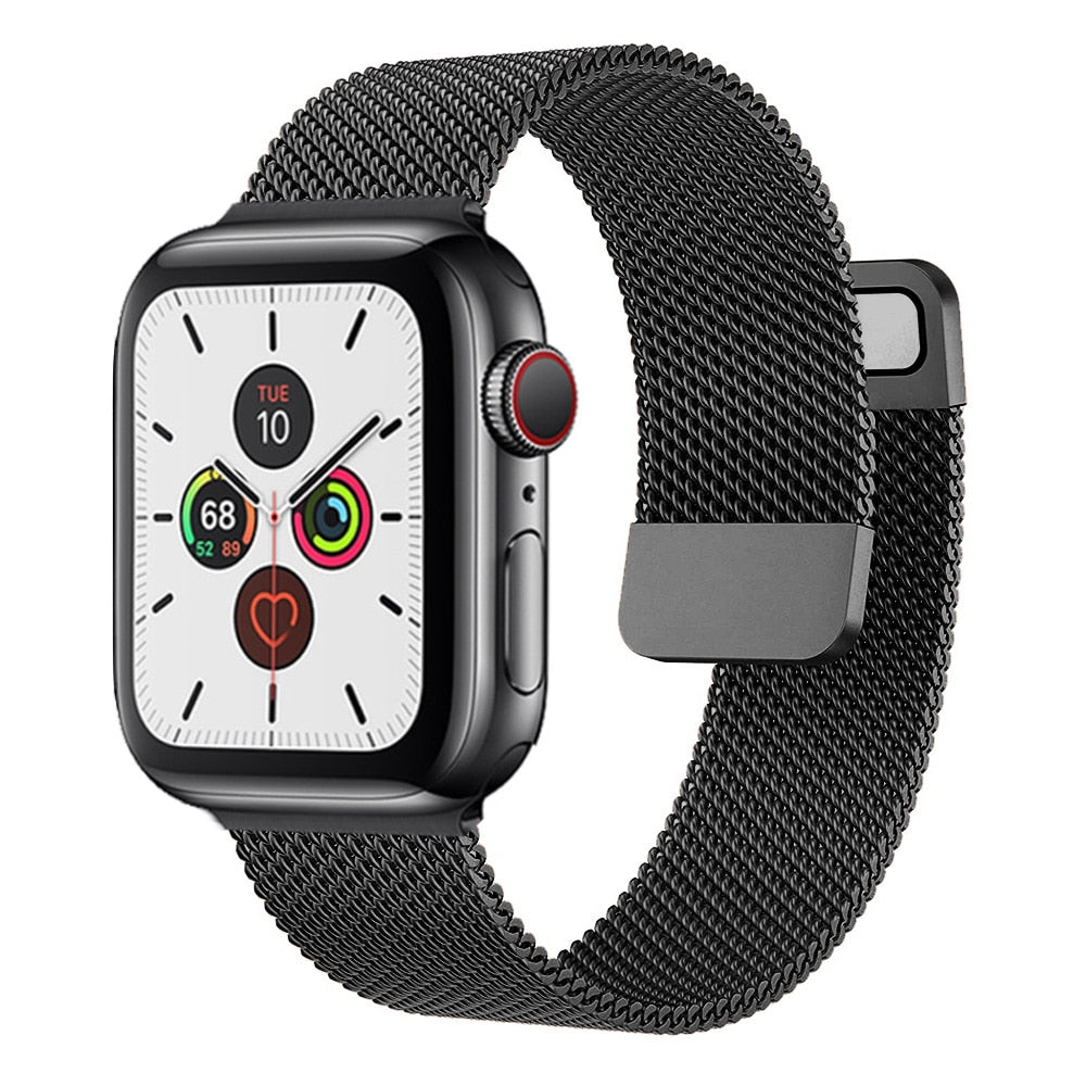 Strap For Apple watch Band 7 45mm 40mm 38mm 42mm 41 44 mm Accessorie Magnetic Loop Metal bracelet for iWatch serie 7 4 5 6 se 3
