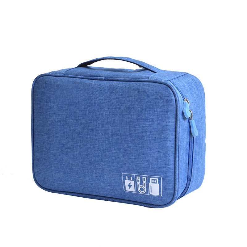 Travel Cable Bag Portable Digital USB Gadget Organizer Charger Wires Cosmetic Zipper Storage Pouch kit Case Accessories Supplies