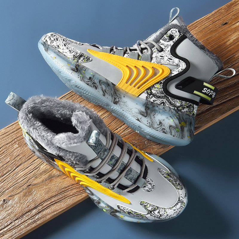 men boots 2022 New Winter Slippers Warm Men Shoes Waterproof Non-Slip Plush Sneakers Male tenis shoes