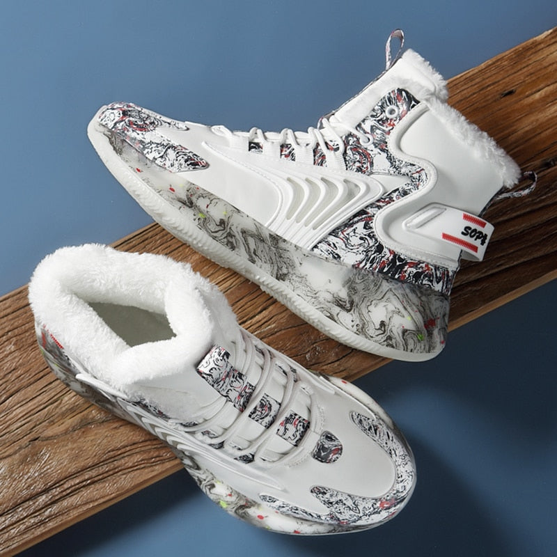 men boots 2022 New Winter Slippers Warm Men Shoes Waterproof Non-Slip Plush Sneakers Male tenis shoes