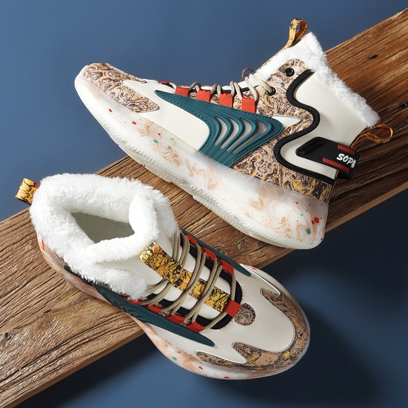 men boots 2022 New Winter Slippers Warm Men Shoes Waterproof Non-Slip Plush Sneakers Male tenis shoes