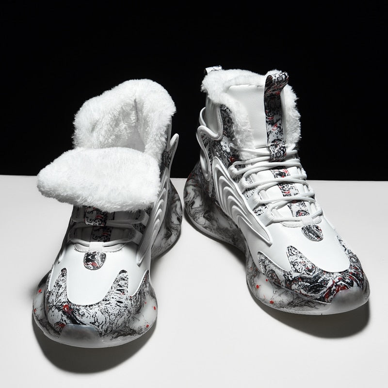 men boots 2022 New Winter Slippers Warm Men Shoes Waterproof Non-Slip Plush Sneakers Male tenis shoes