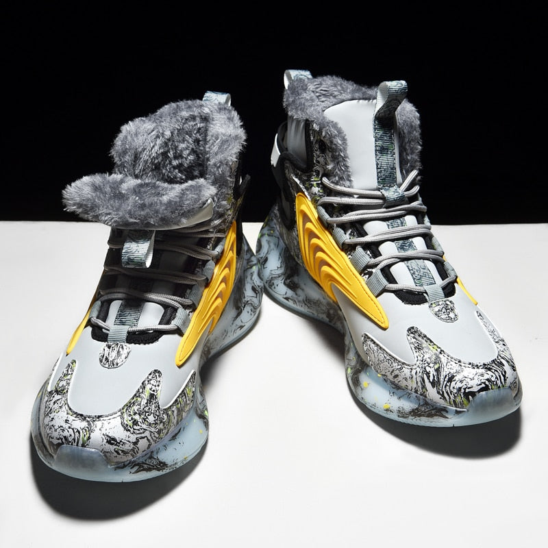 men boots 2022 New Winter Slippers Warm Men Shoes Waterproof Non-Slip Plush Sneakers Male tenis shoes